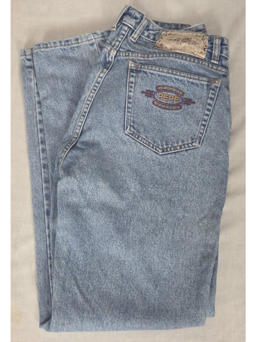 Pepe Jeans Women’s 13/14 Vintage 90's Denim Button Fly Straight Leg Preppy Y2K